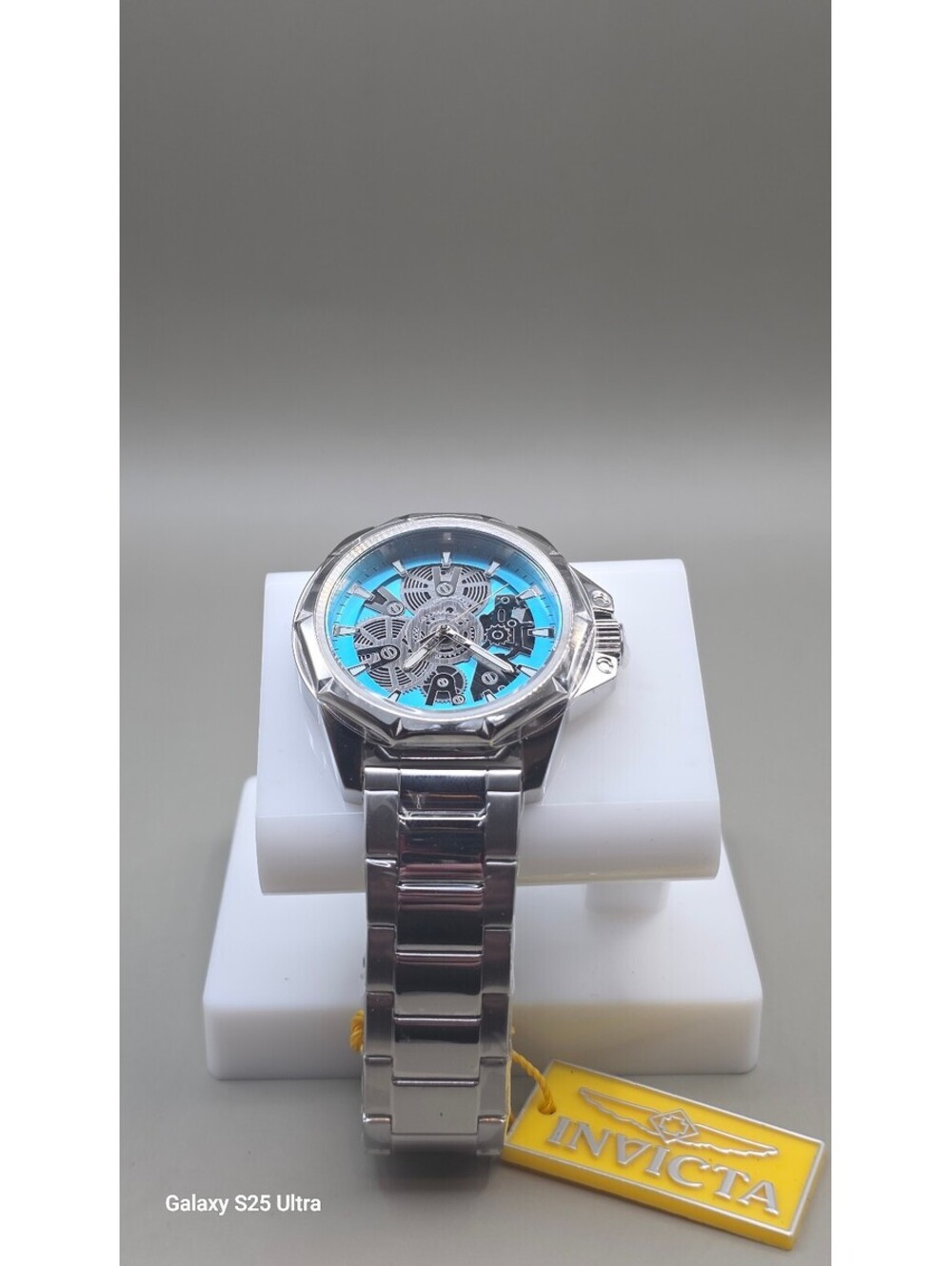 Invicta Objet D'Art 45mm Quartz with Blue Skeleton Dial